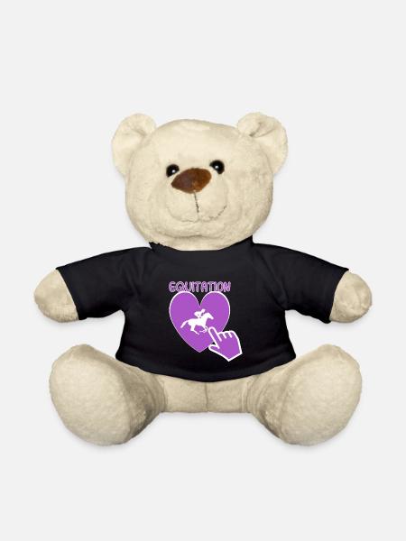 horse riding - rider gift idea - Teddy Bear - black