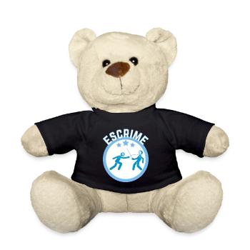 Fencing match - Teddy Bear - black - Front