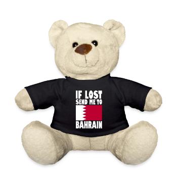 Bahrain Flagge Spruch - Teddy - Schwarz - Vorne