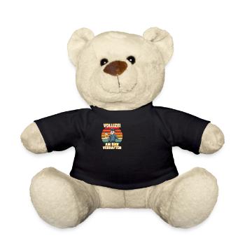 Vollizei Beamter Am Bier Verhaften - Biertrinker - Teddy - Schwarz - Vorne