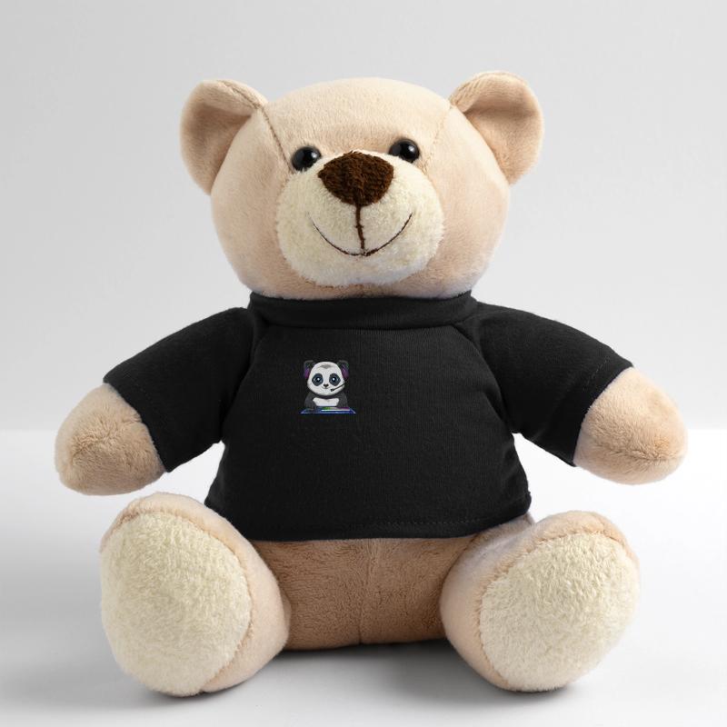 Lustiger Videospiel-Panda - Computerspiel-Fuchs Teddy