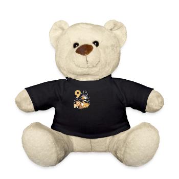 9 Years Animals Zoo 9th Birthday Kids Gift - Teddy Bear - black - Front