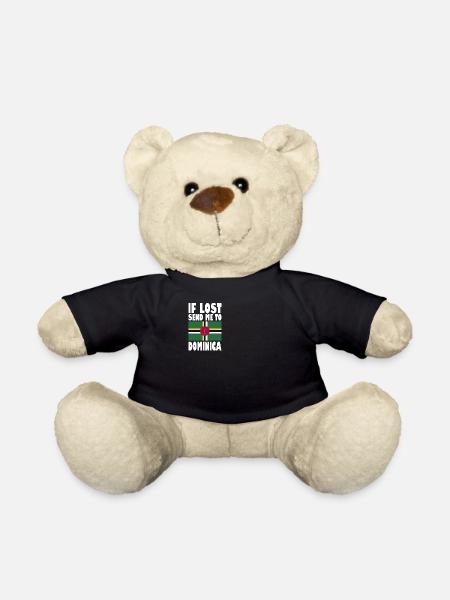 Drapeau de la Dominique - Nounours - noir