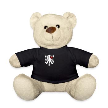 Batterie Batteur Batteur Skeleton Heart - Nounours - noir - Devant