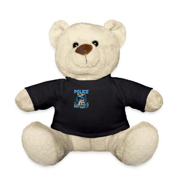 Law Enforcment Design for a Police Officer - Teddy Bear - black - Front