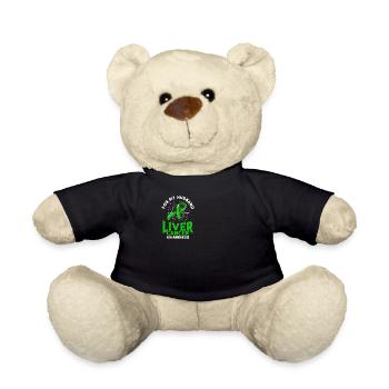 For my husband liver cancer - Teddy Bear - black - Front