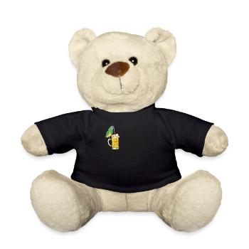 Papagei Bier Papagei Vogelliebhaber Lustiger - Teddy - Schwarz - Vorne