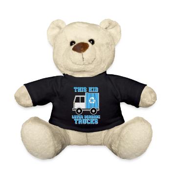 Müllwagen Liebe Müllabfuhr Kind Junge I Geschenk - Teddy - Schwarz - Vorne