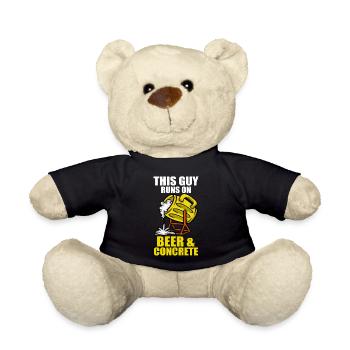 Ce gars court sur de la bière et du finisseur en béton - Nounours - noir - Devant