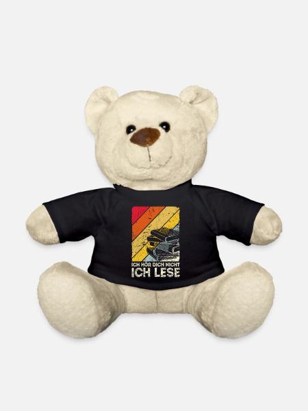 Ich Hör Dich Nicht Ich Lese - Geschenk Leseratte B - Teddy - Schwarz