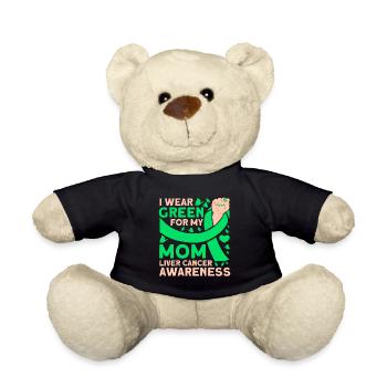 I wear green for my mother liver cancer - Teddy Bear - black - Front