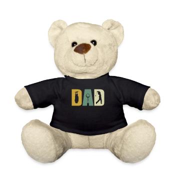 Golfing Dad Fathers Day - Teddy Bear - black - Front