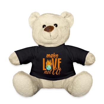 Love Not CO2 Climate Awareness - Teddy Bear - black - Front