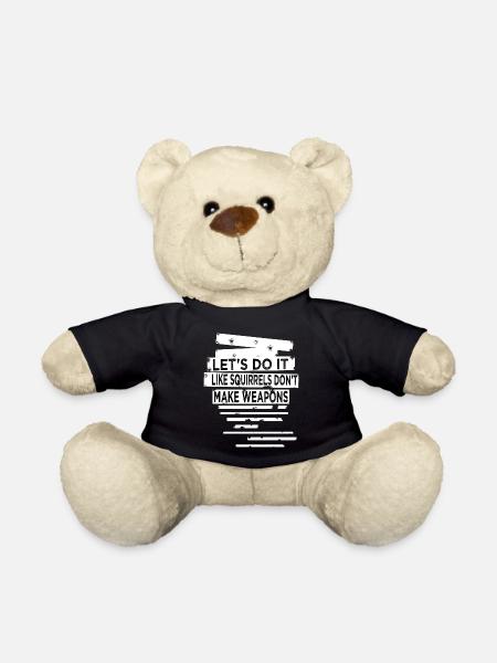 hippie cool bird quote humor hippy present idea - Teddy Bear - black