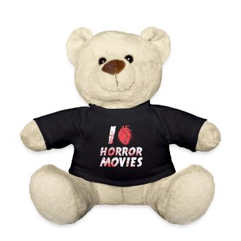 J’adore Horror Movie Night Horror Movie Halloween - Nounours - noir - Devant