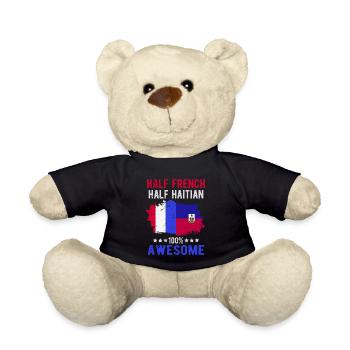 Half French Half Haitian - Teddy Bear - black - Front