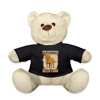 Lustiges Bordeauxdogge Motiv Doggen Hundesport - Teddy - Schwarz - Vorne