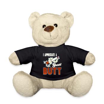 J’apprécie un super t-shirt fumeur drôle de fesses - Nounours - noir - Devant