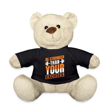 Seien Sie Stärker Als Ihre Ausreden - Workout - Teddy - Schwarz - Vorne