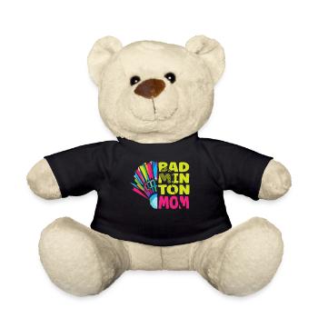 Cool Badminton Mom Badminton Player Mama - Teddy Bear - black - Front