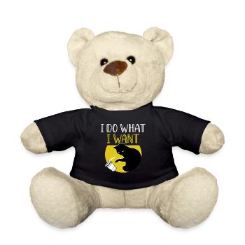 Je fais ce que je veux - Funny Cat - Nounours - noir - Devant