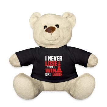 I Never Lose Either I Win Or I Learn Chess Player - Teddy - Schwarz - Vorne