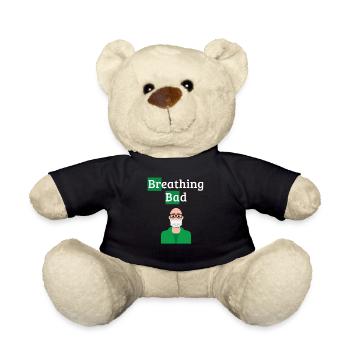 Breathing Bad - Covid Humor - Teddy Bear - black - Front