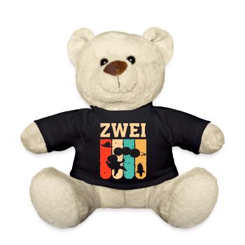 Astronaut 2. Geburtstag Weltraum Jungen Geschenk - Teddy - Schwarz - Vorne