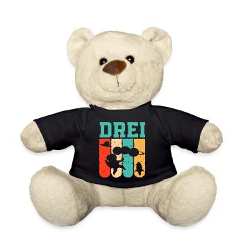 Cadeau astronaute 3ème anniversaire Space Boy - Nounours - noir - Devant