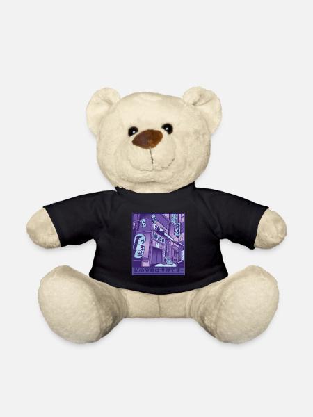 Streetwear japonais rétro Tokyo - Nounours - noir