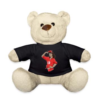 Fille tunisienne incassable I Patrimoine tunisien I - Nounours - noir - Devant
