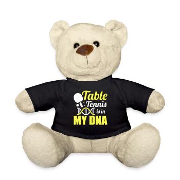 Le tennis de table est dans mon ADN - le ping-pong - Nounours - noir - Devant