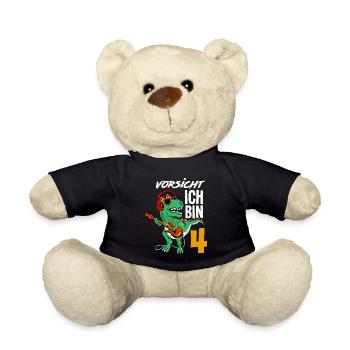 Dinosaurier 9. Geburtstag Gitarre Jungen Geschenk - Teddy - Schwarz - Vorne