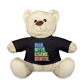 Retro Vintage Man. Myth. Legend. Hunter. Design - Teddy - Schwarz - Vorne
