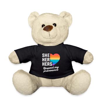 Transgenre Tshirt Transsexual Pride - Nounours - noir - Devant
