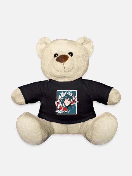 Anime Girl Otaku Koi - Teddy Bear - black