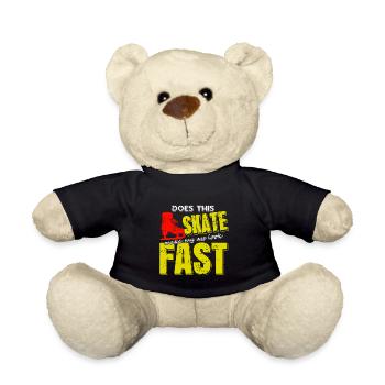 Vintage Does This Skate Make My Ass Look Fast - Teddy Bear - black - Front
