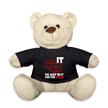 I'm Just In It For The Cache 2 - Teddy Bear - black - Front