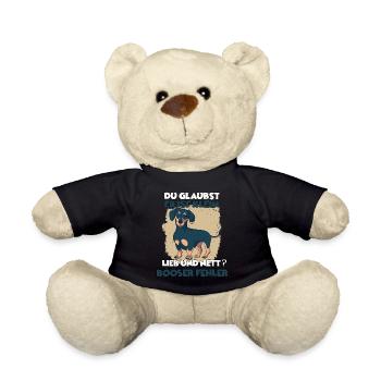 Witziges Dackel Hundehalter Geschenk Süßes Dackel - Teddy - Schwarz - Vorne
