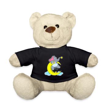 Elephant Moon - Teddy Bear - black - Front