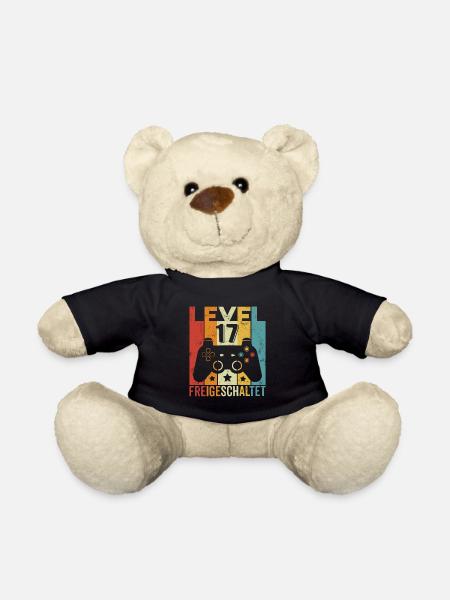 Level 17 Freigeschaltet Geburtstag Junge Mädchen - Teddy - Schwarz