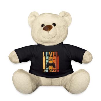 33. Geburtstag Level 33 unlocked - Teddy - Schwarz - Vorne
