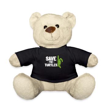 Save the turtles - Teddy Bear - black - Front