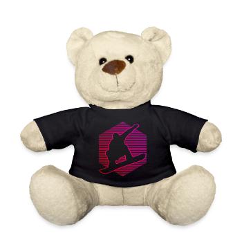 Snowboarding Damen Snowboard Wintersport Herren - Teddy - Schwarz - Vorne