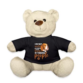 Beagle Ich Bin Nicht Verwöhnt Lustige Hundehalter - Teddy - Schwarz - Vorne