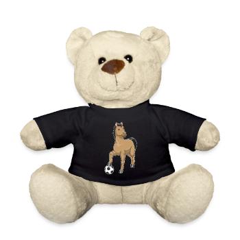 Pferd Fußballspieler Fußball - Teddy - Schwarz - Vorne