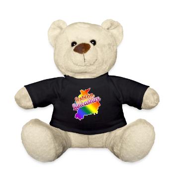 Lesbian Lancashire northern LGBTQI rainbow pride - Teddy Bear - black - Front