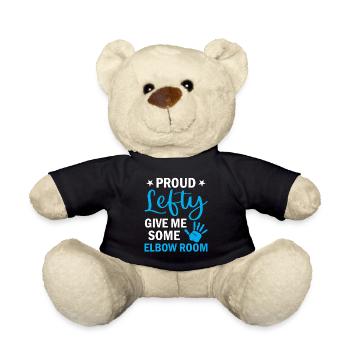 Lefty - Proud Lefty Give Me Some Elbow Room - Left - Teddy Bear - black - Front