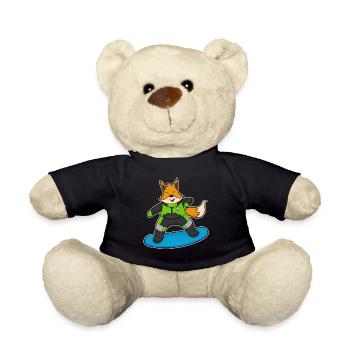 Fuchs Snowboarder Snowboard - Teddy Bear - black - Front