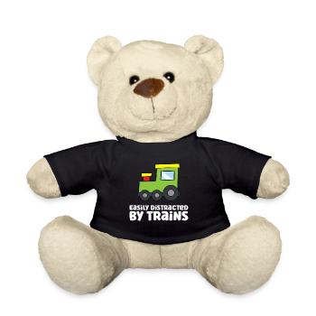 Easily Distracted By Trains - Teddy - Schwarz - Vorne